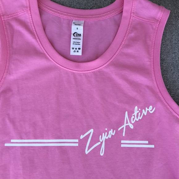NWT! - ZYIA Active Pink South Beach Tank Top - Picture 3 of 9